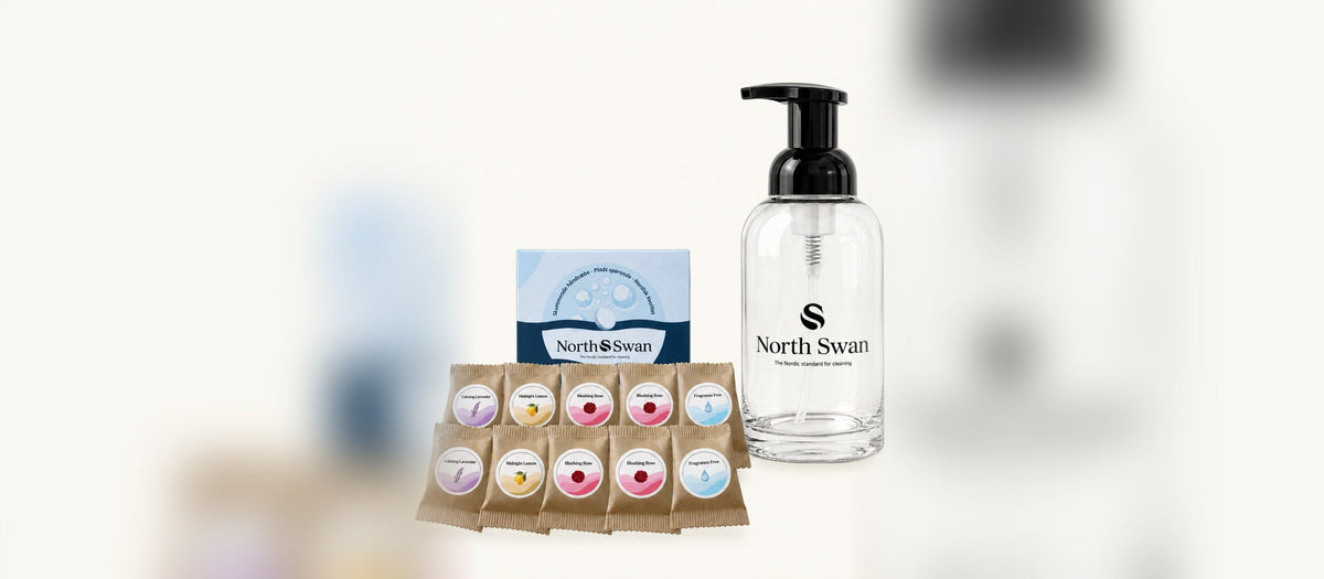 North Swan Swanflaske med refill-æske og refill-tabletter i alle dufte
