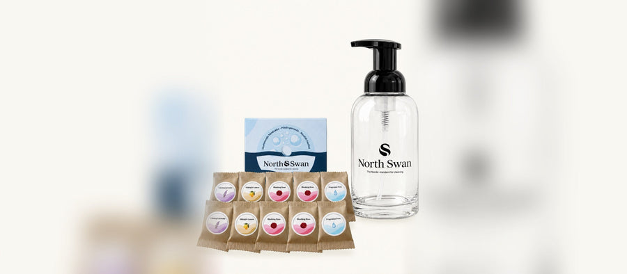 North Swan Swanflaske med refill-æske og refill-tabletter i alle dufte