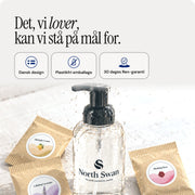 North Swan løfter: dansk design, papemballage, Ren-garanti